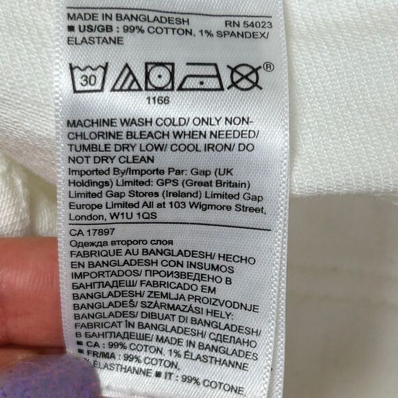 Banana Republic White Mid Rise Straight Leg Cotton Denim Pants Women's 30 - Picture 10 of 12